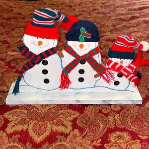 Wooden Snowman Christmas decor